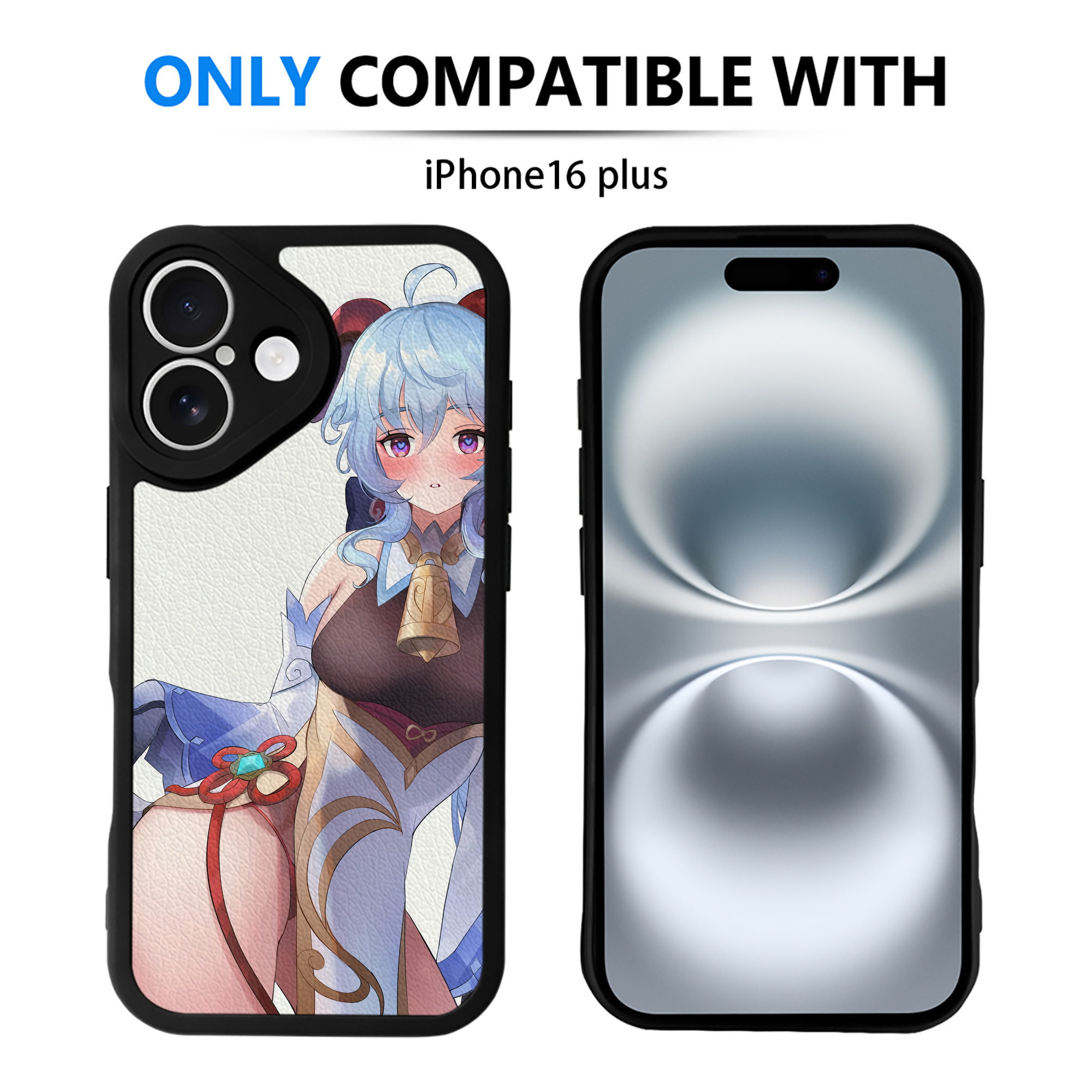 げんし神 genshin 【iPhone 16シリーズ対応】シリコンスマホケース（レザー調） 材質：シリコン